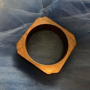 Wooden bangle bracelet